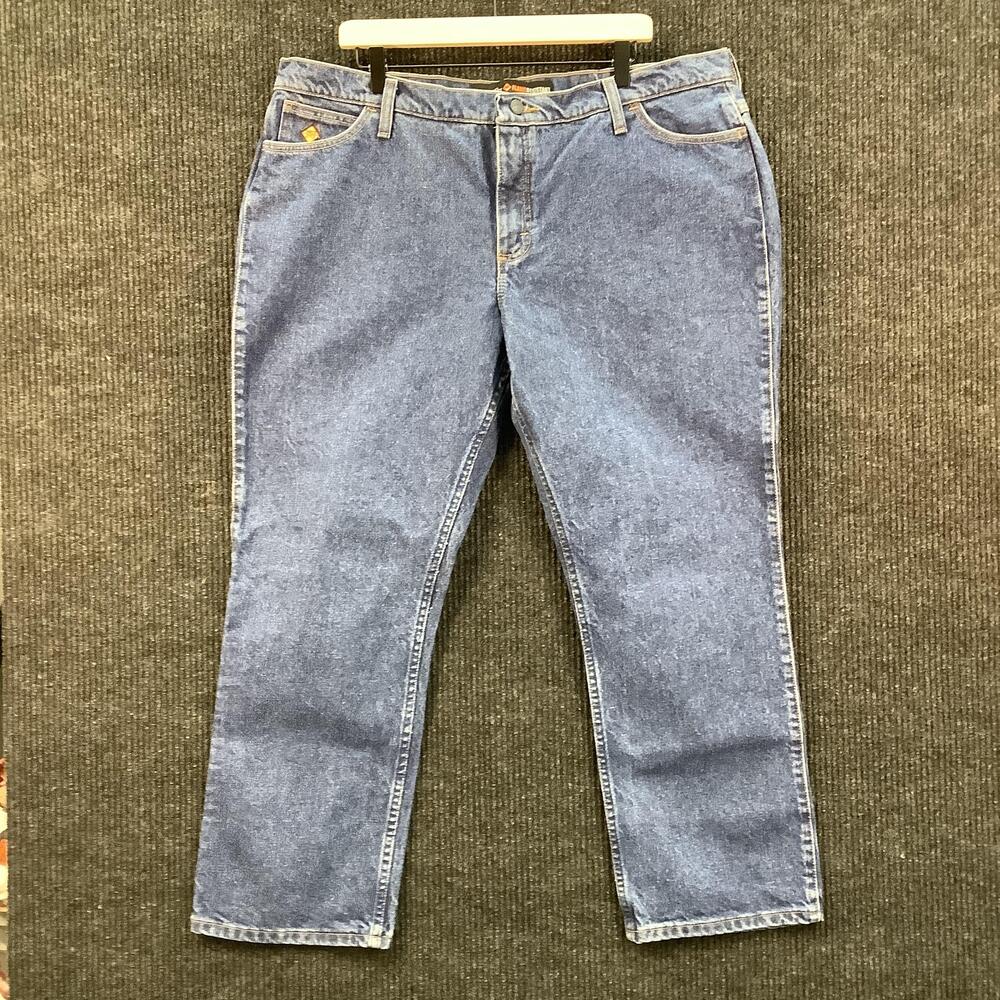 Wrangler FR Flame Resistant Jeans Womens 19x30 Blue Straight Leg FRW10BL HRC2